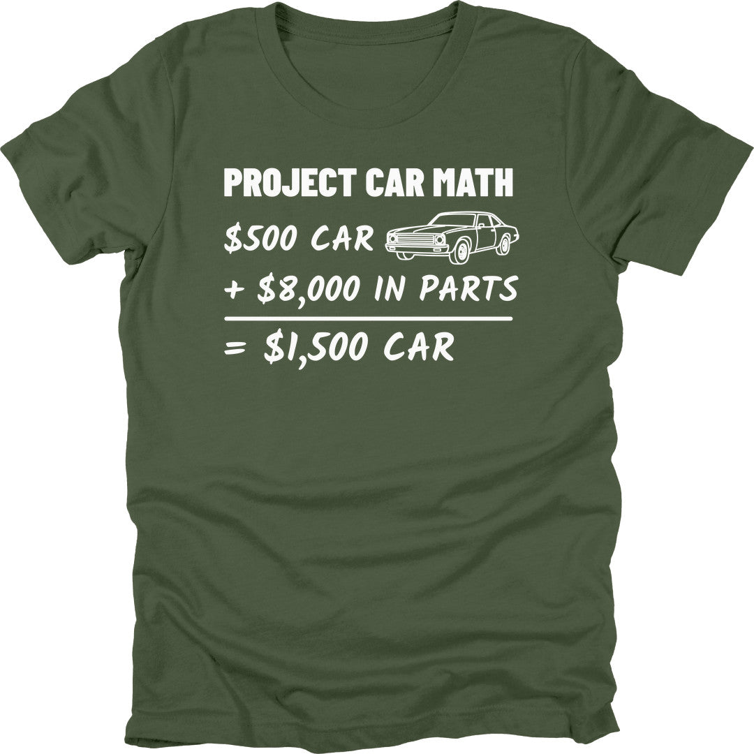Project Car Math t-shirt in Military Green