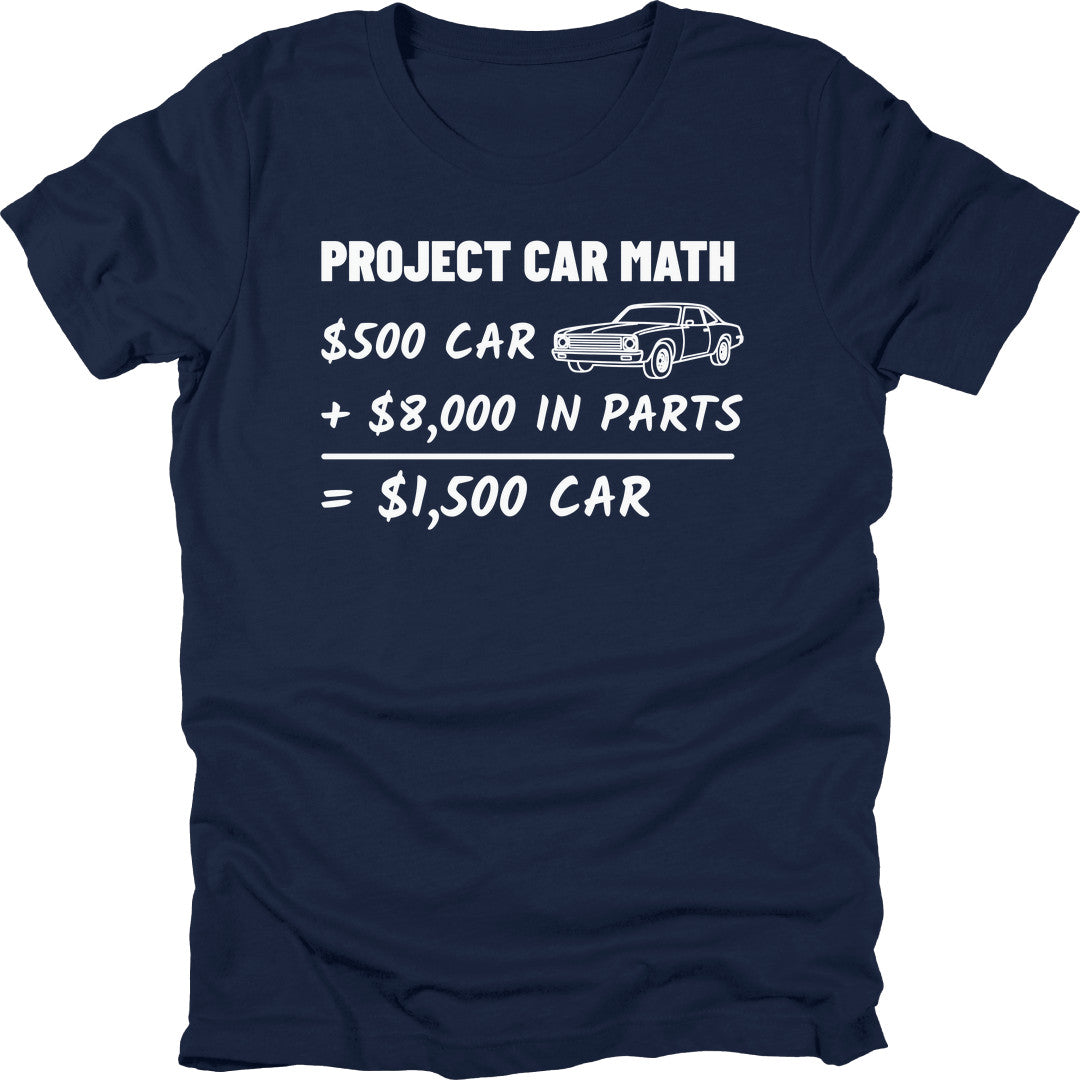 Project Car Math t-shirt in Navy