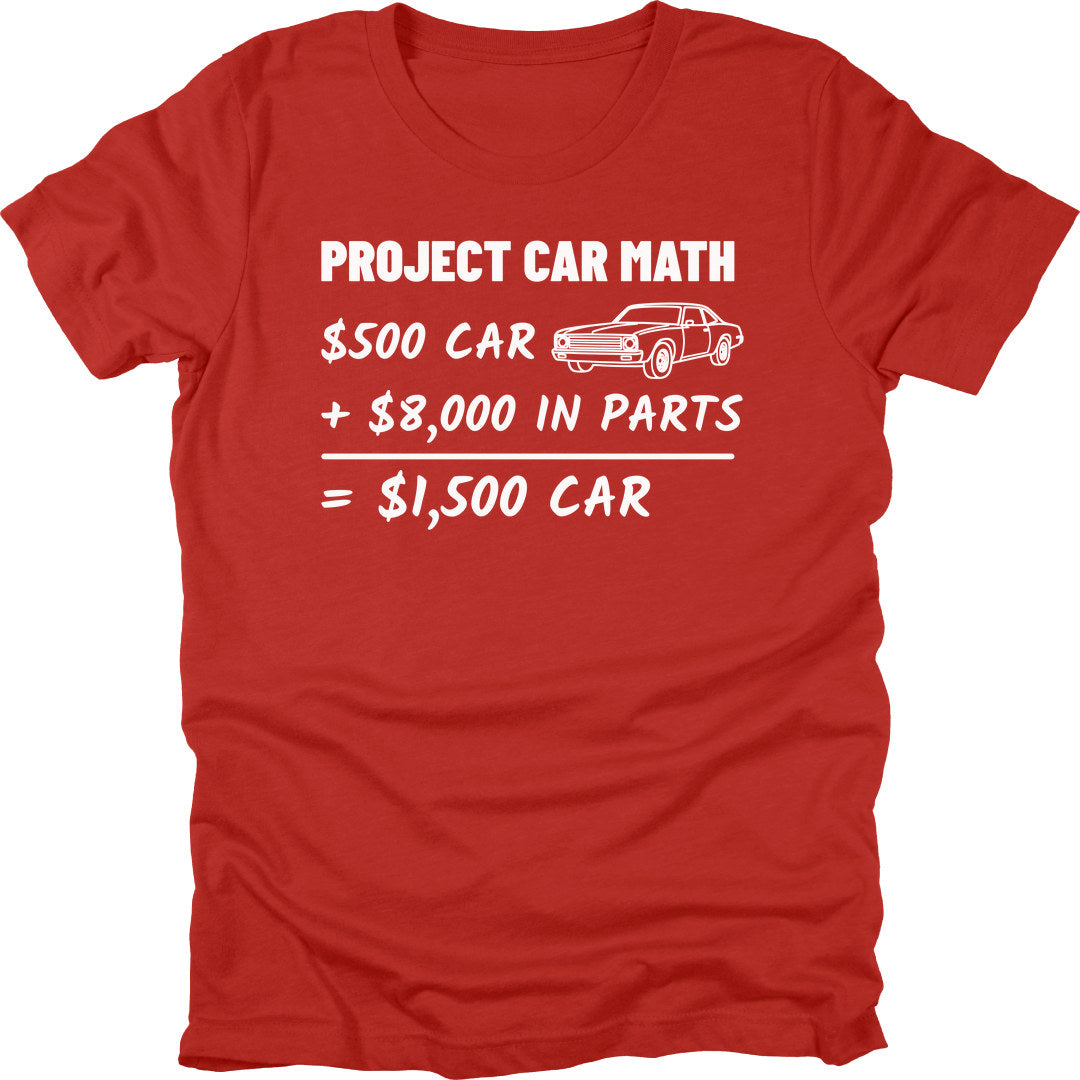 Project Car Math t-shirt in Red