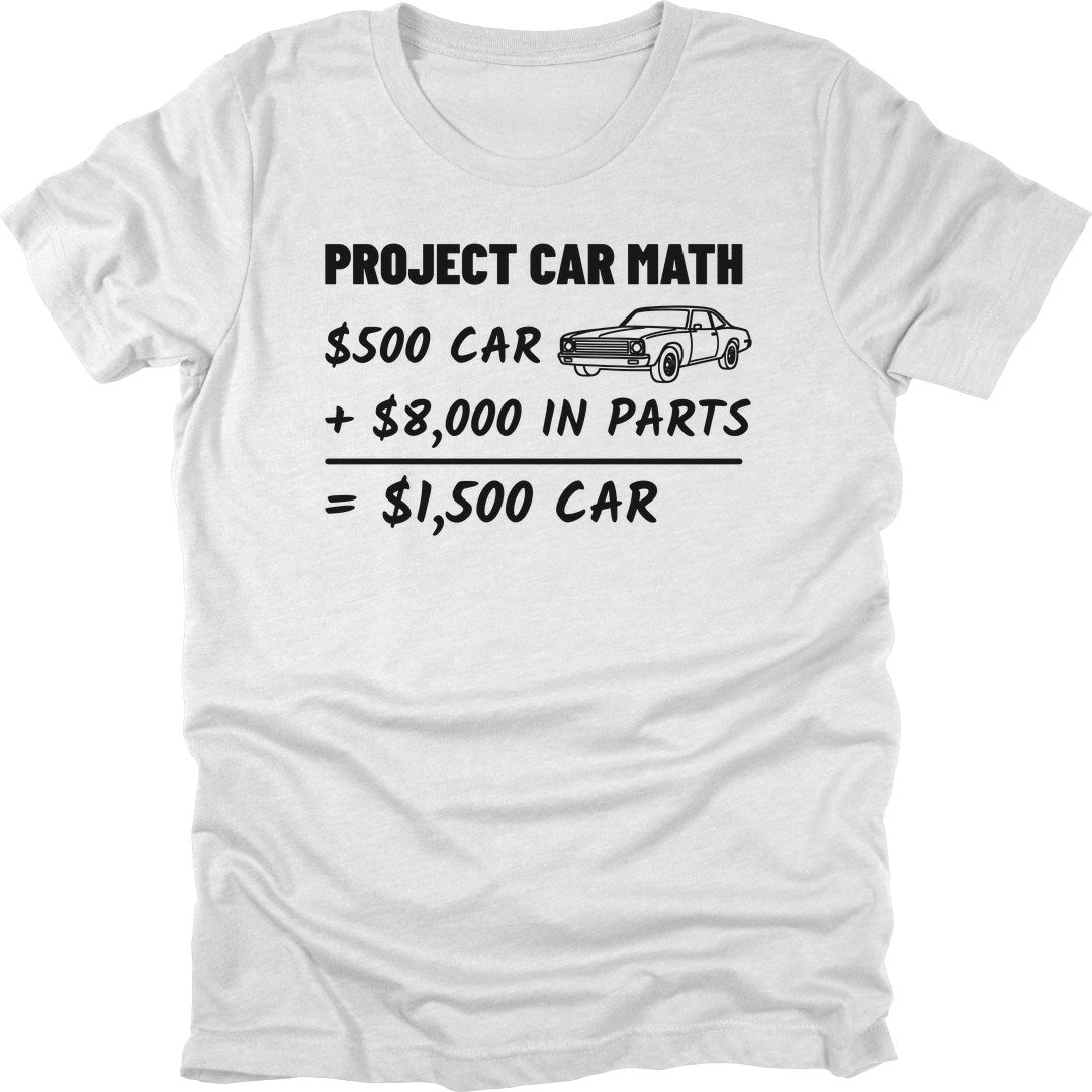 Project Car Math t-shirt in White