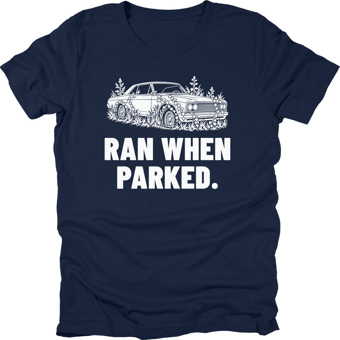 Ran When Parked t-shirt in Navy
