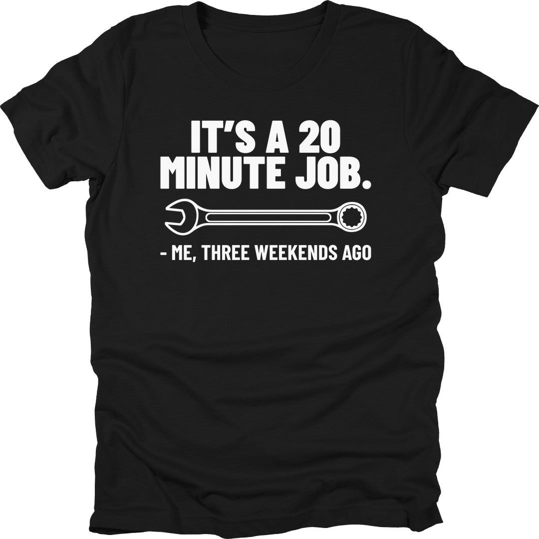 20 Minute Job t-shirt in Black