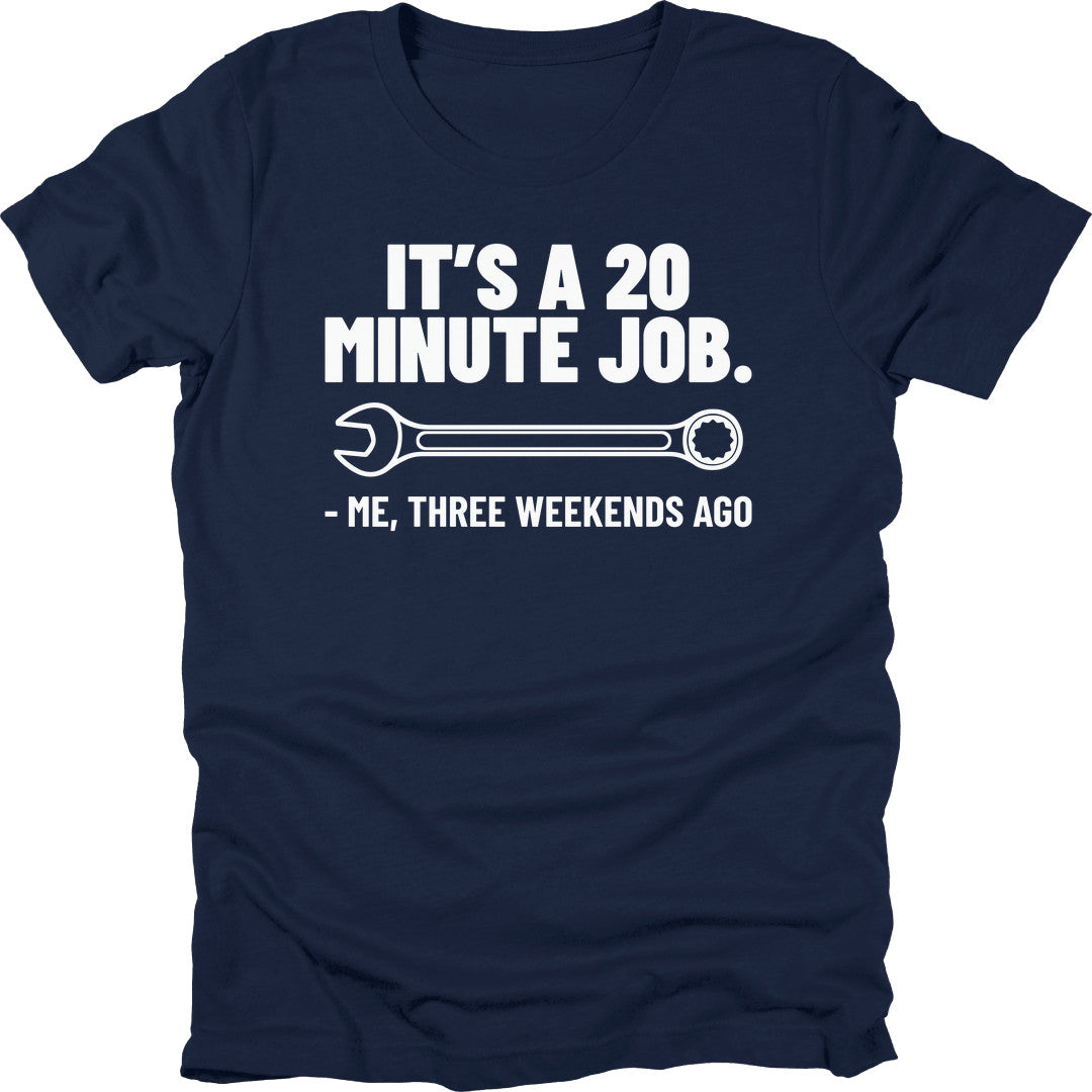 20 Minute Job t-shirt in Navy