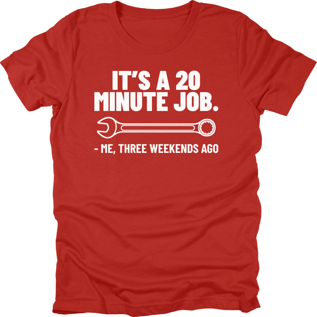 20 Minute Job t-shirt in Red