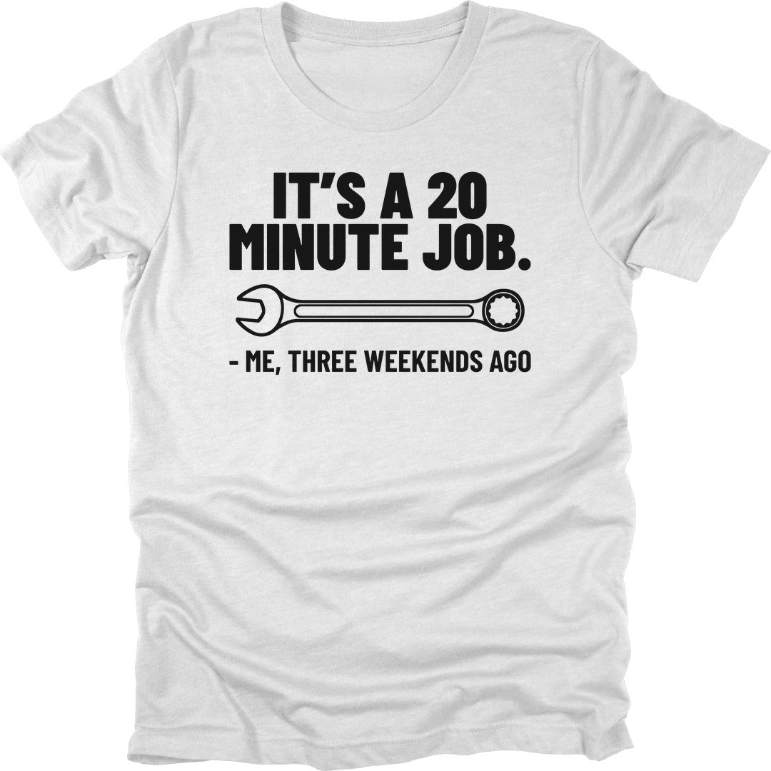 20 Minute Job t-shirt in White