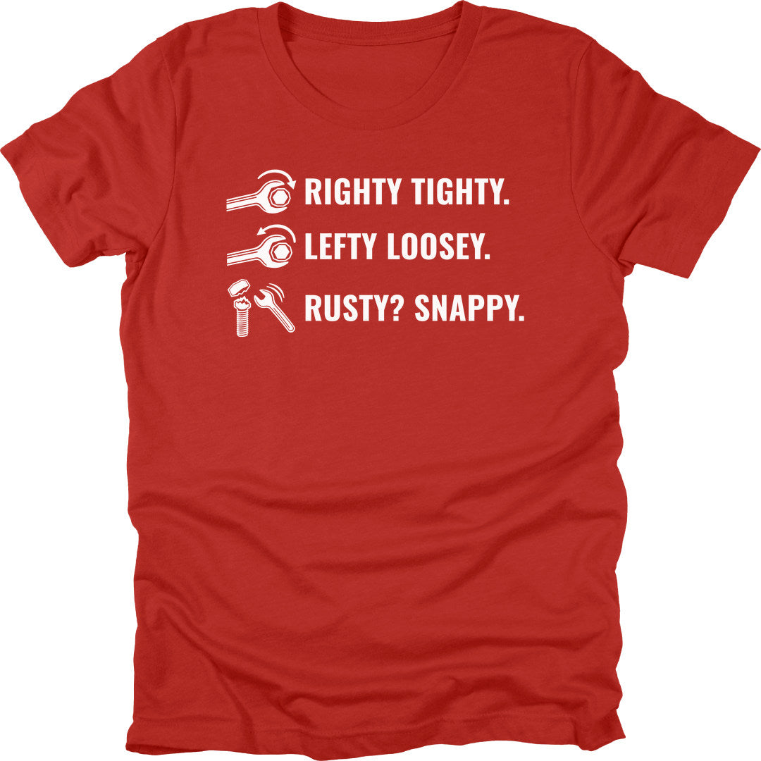 Righty Tighty t-shirt in Red