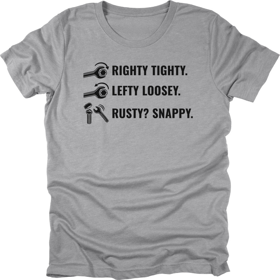 Righty Tighty t-shirt in Sport Grey