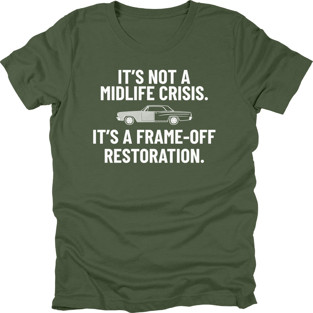 Frame-Off Restoration t-shirt in Military Green