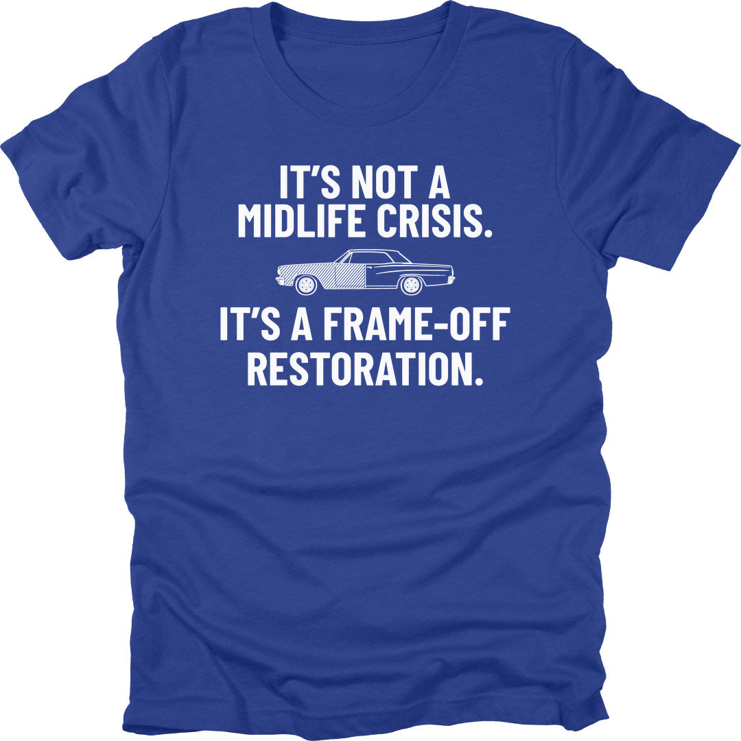 Frame-Off Restoration t-shirt in Royal