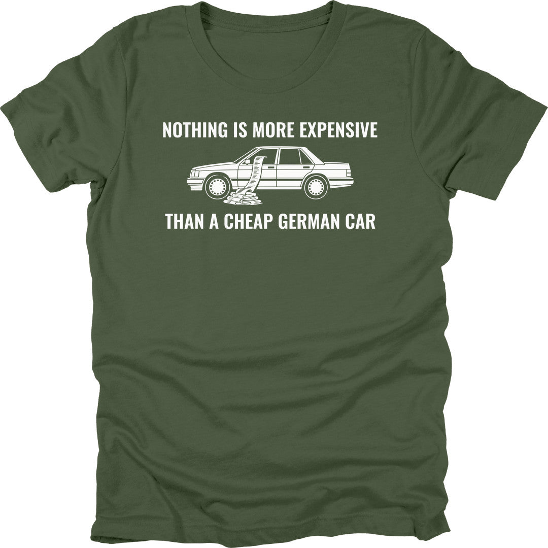 Cheap German Car t-shirt in Military Green
