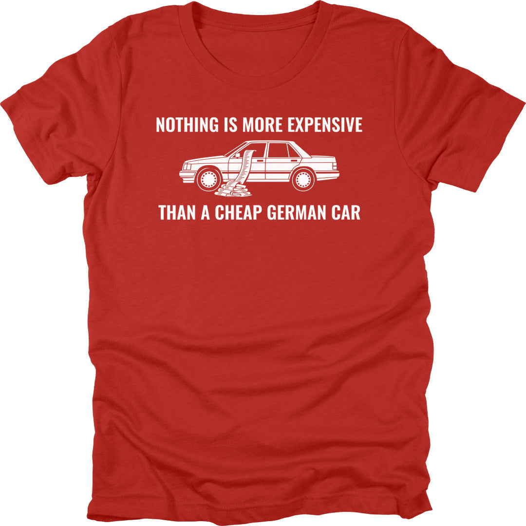 Cheap German Car t-shirt in Red