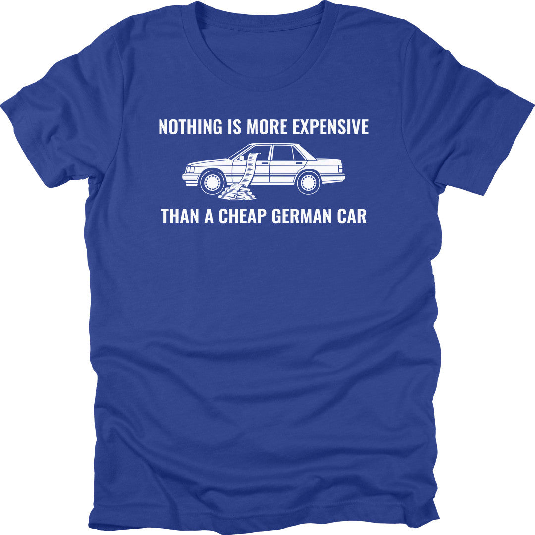 Cheap German Car t-shirt in Royal