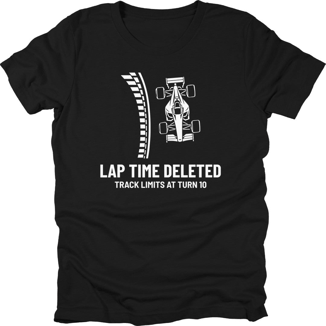 Lap Time Deleted t-shirt in Black