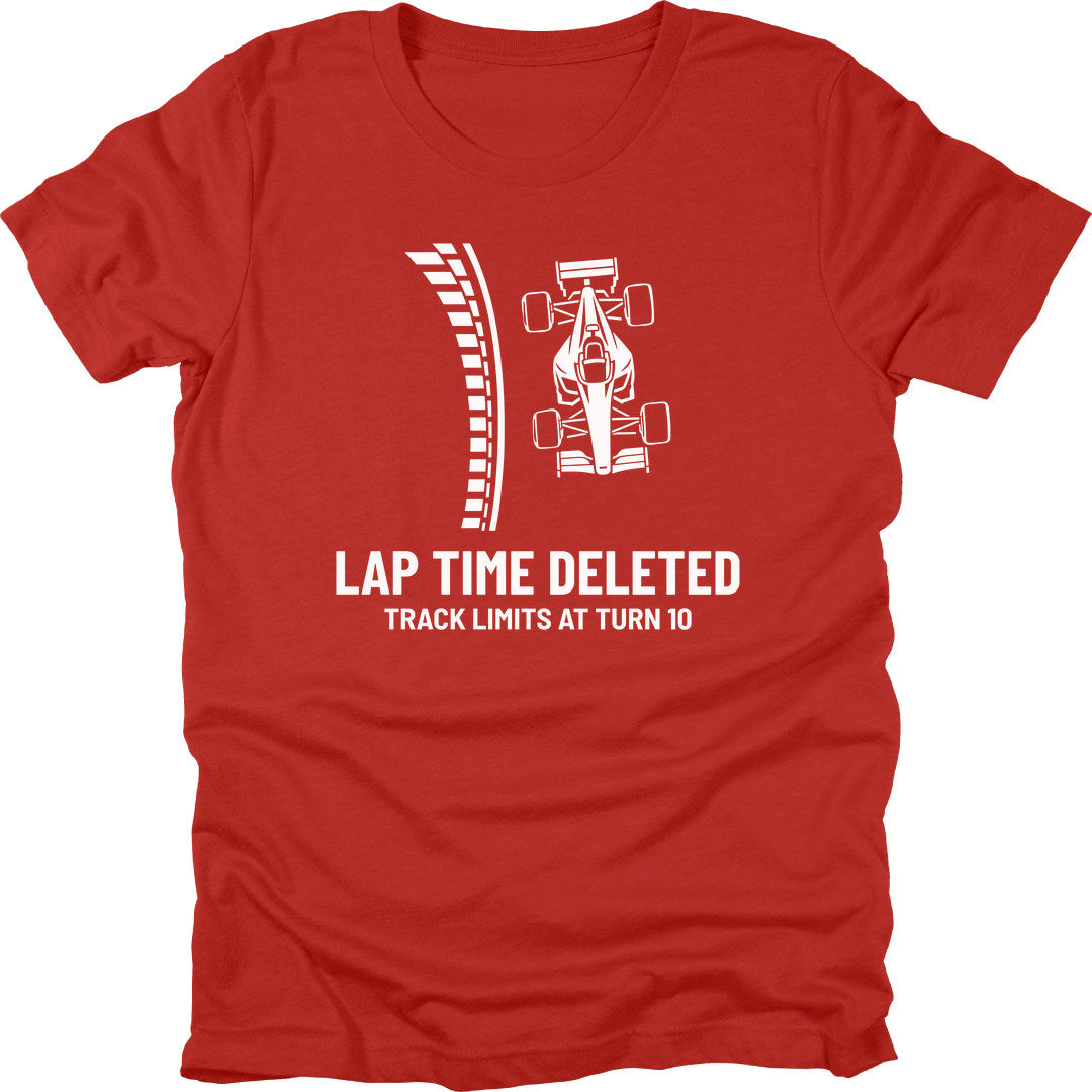 Lap Time Deleted t-shirt in Red