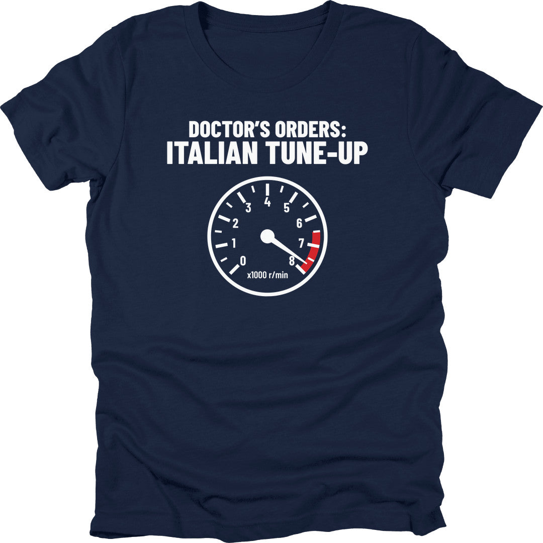 Italian Tune-Up t-shirt in Navy