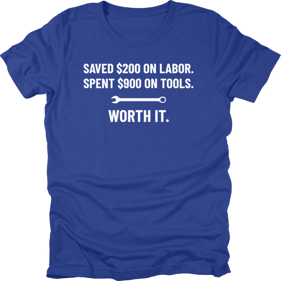 Saved On Labor t-shirt in Royal