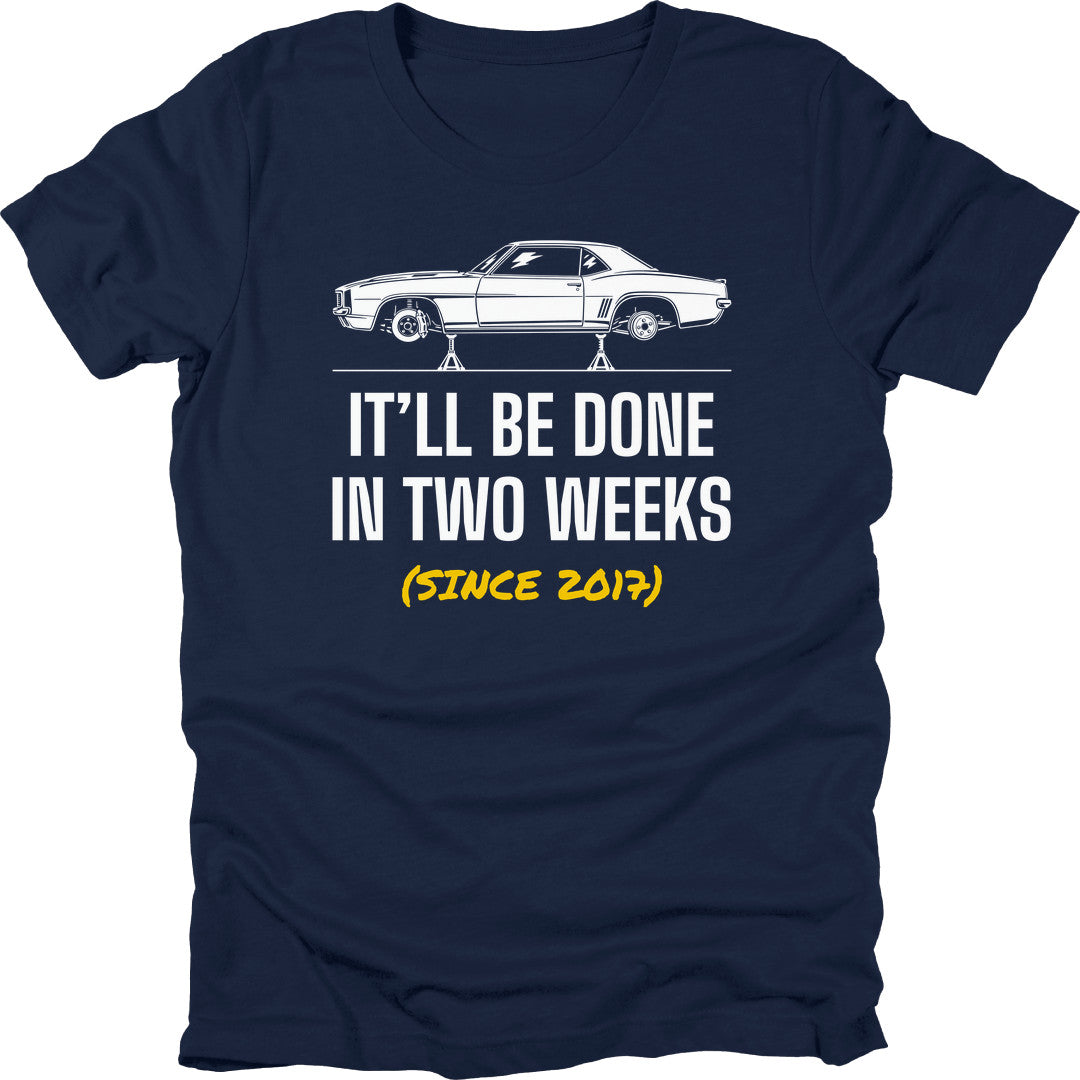 Two More Weeks t-shirt in Navy