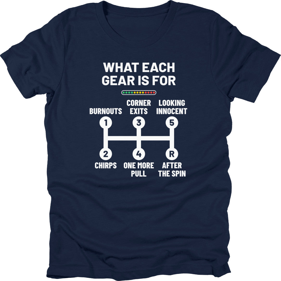 Gear Guide t-shirt in Navy
