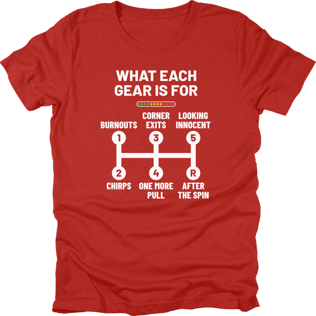 Gear Guide t-shirt in Red