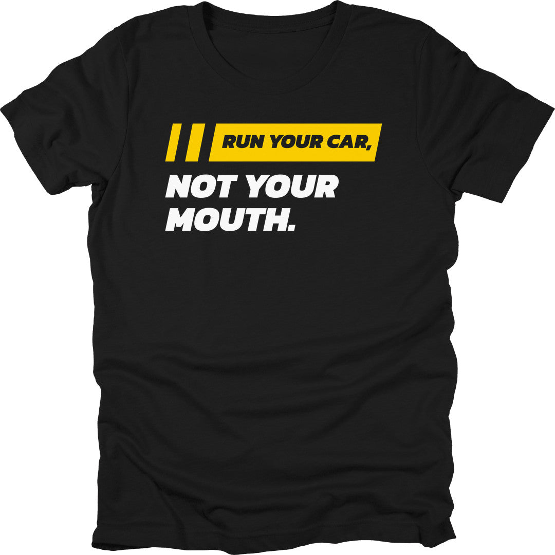 Run Your Car t-shirt in Black