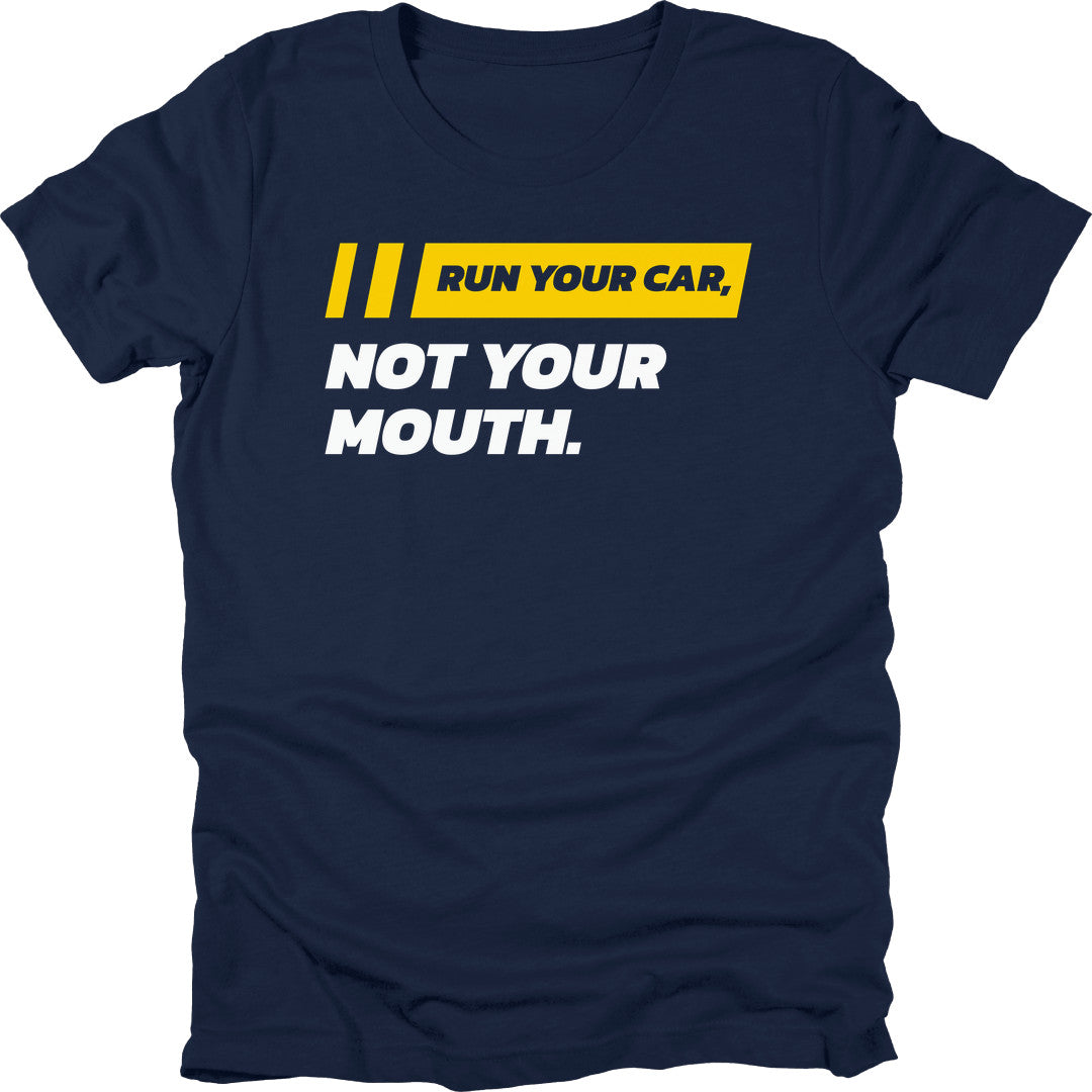 Run Your Car t-shirt in Navy