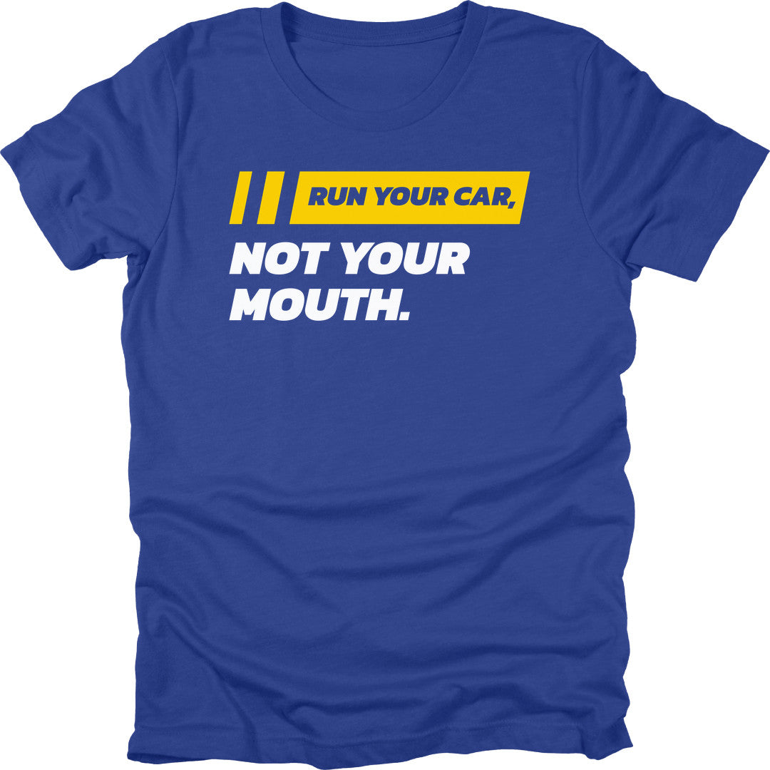 Run Your Car t-shirt in Royal