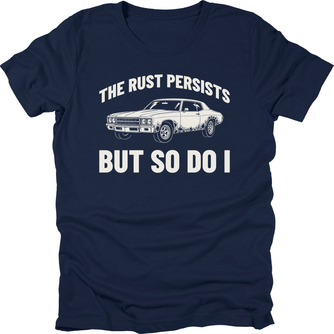 Rust Persists t-shirt in Navy