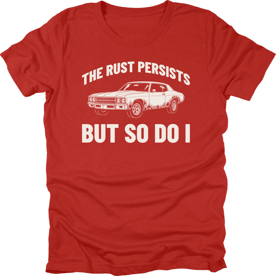Rust Persists t-shirt in Red