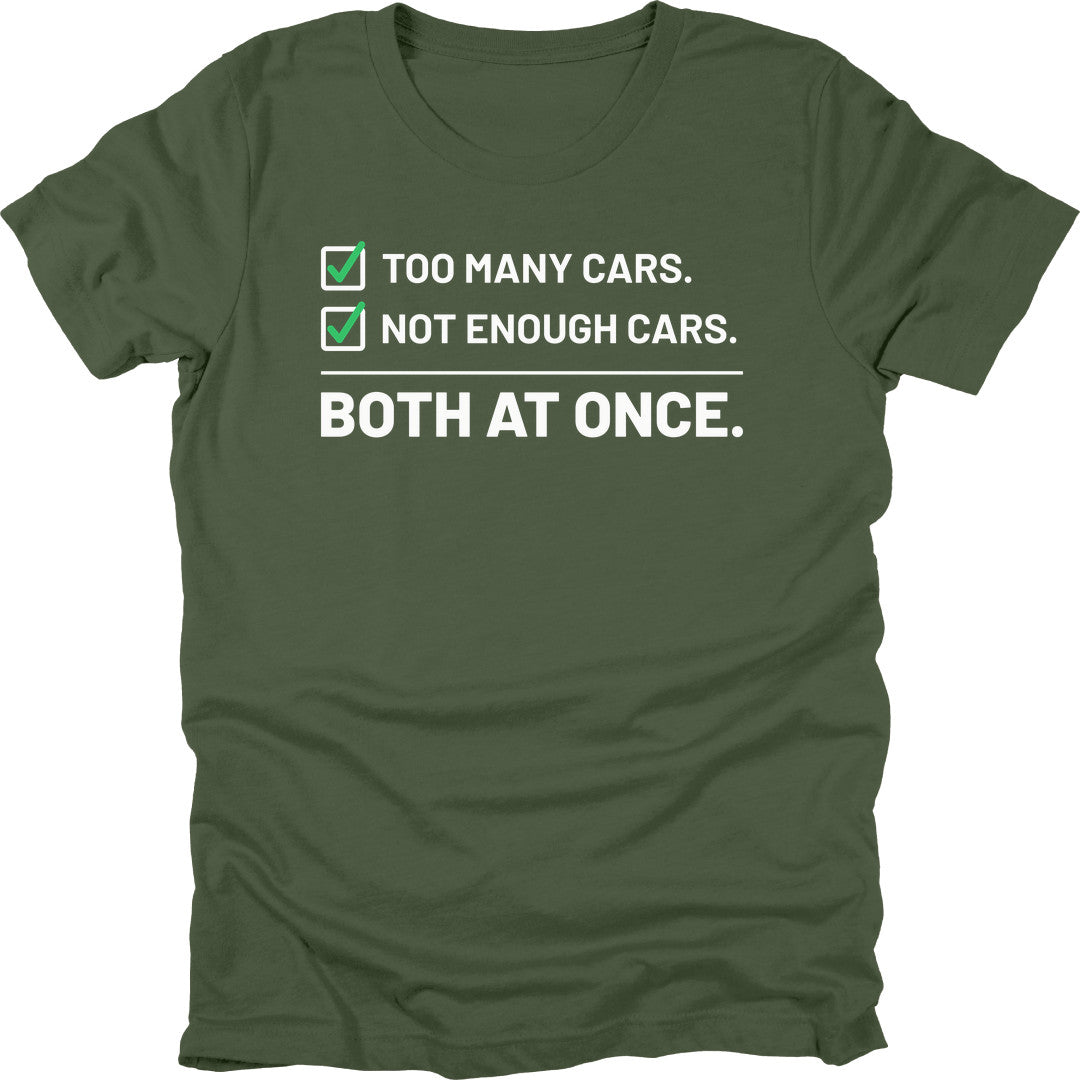 Not Enough Cars t-shirt in Military Green