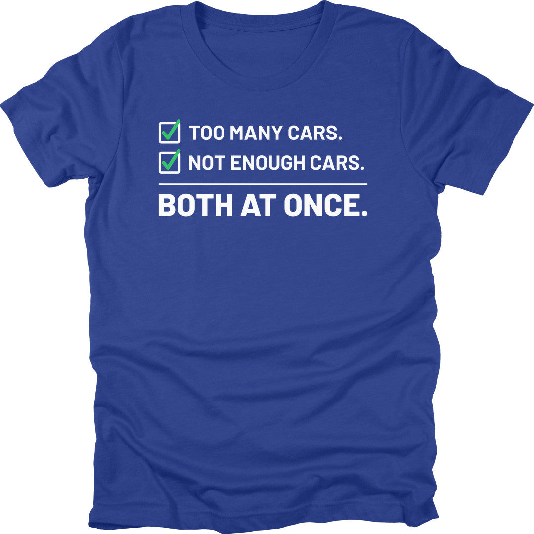 Not Enough Cars t-shirt in Royal