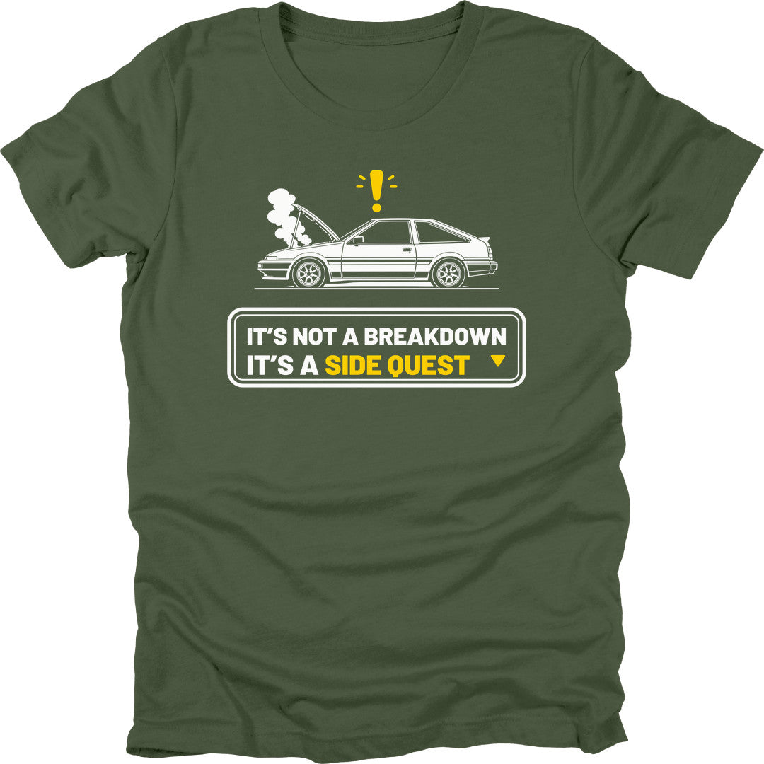 Side Quest t-shirt in Military Green