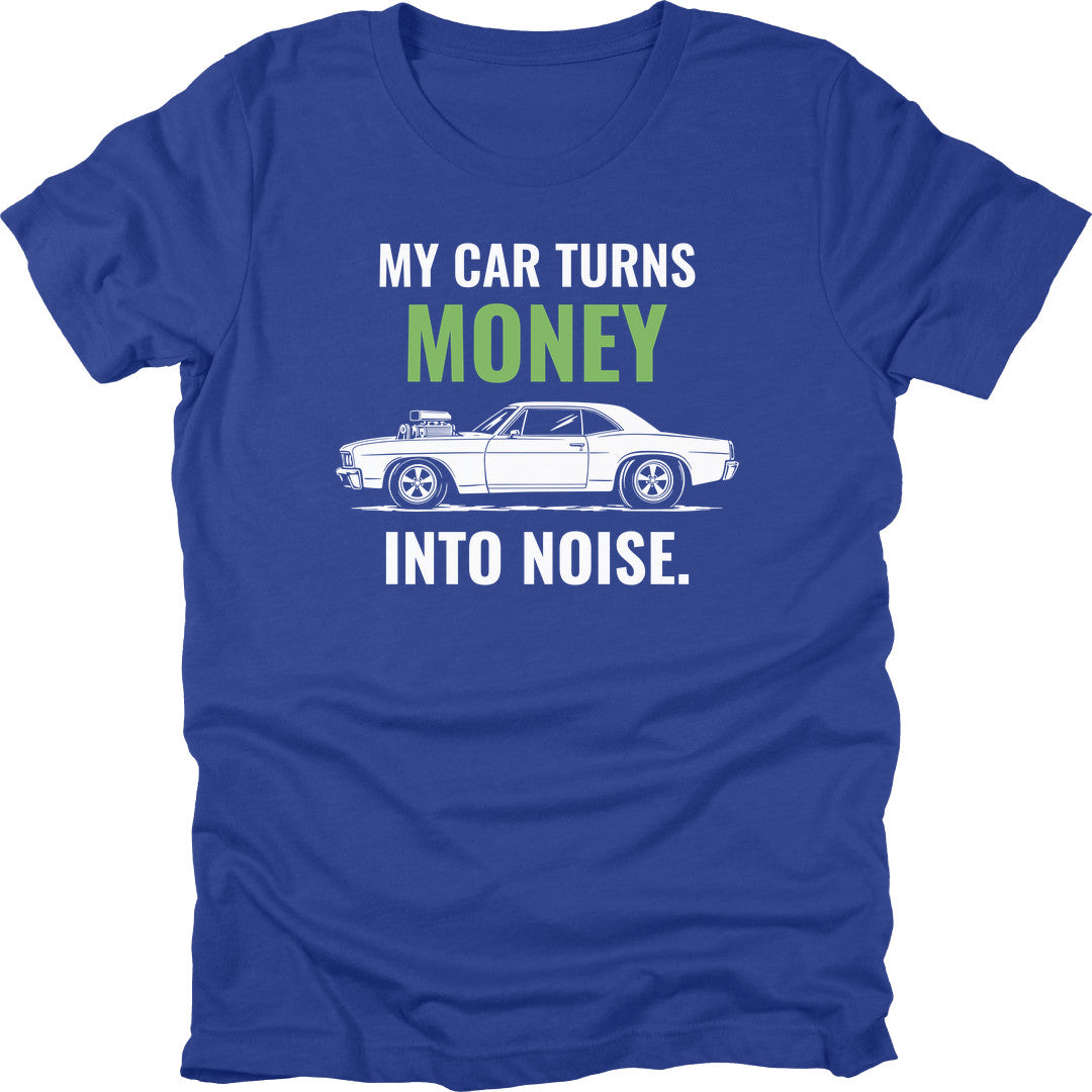Money Into Noise t-shirt in Royal