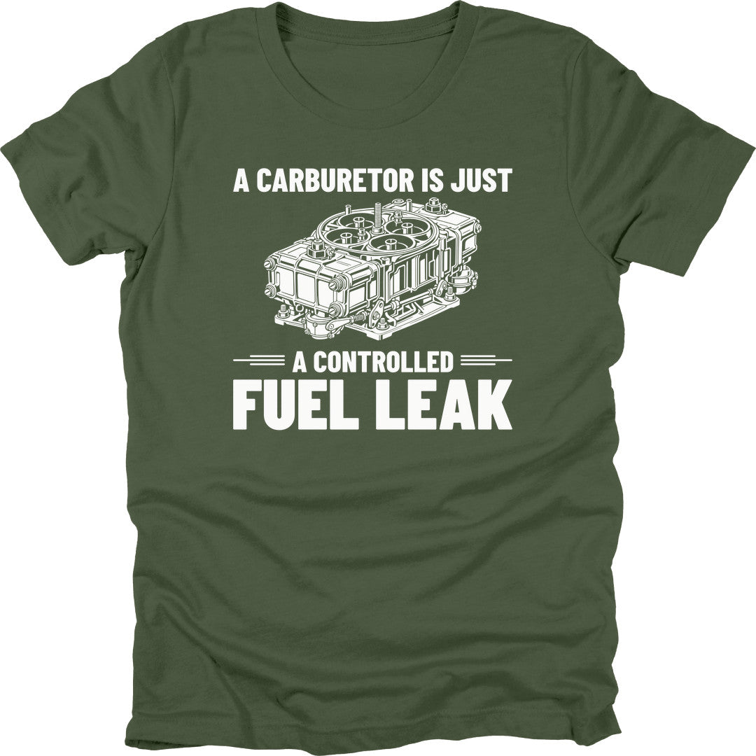 Controlled Fuel Leak t-shirt in Military Green